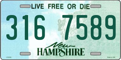 NH license plate 3167589