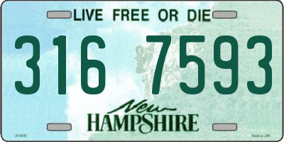 NH license plate 3167593
