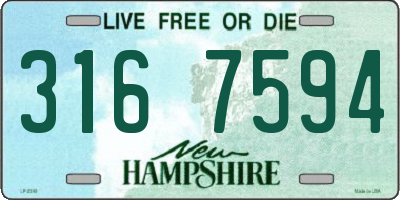 NH license plate 3167594