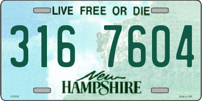 NH license plate 3167604