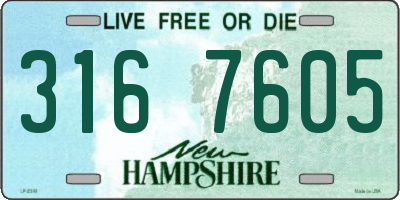 NH license plate 3167605