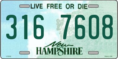 NH license plate 3167608