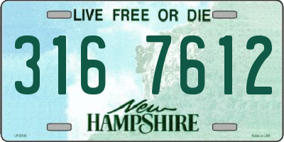 NH license plate 3167612
