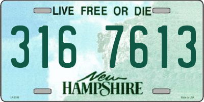 NH license plate 3167613