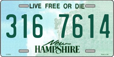 NH license plate 3167614