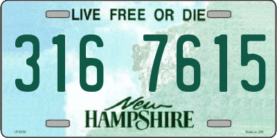 NH license plate 3167615