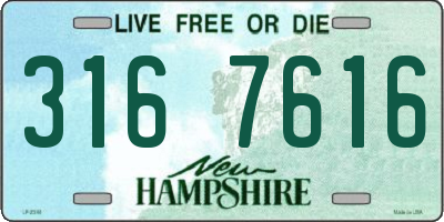 NH license plate 3167616
