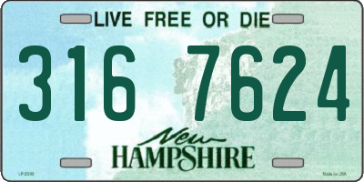 NH license plate 3167624