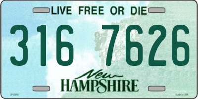 NH license plate 3167626
