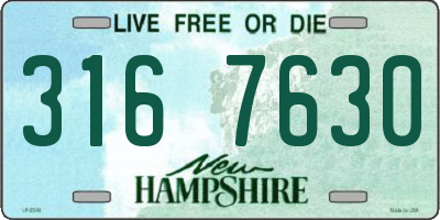 NH license plate 3167630