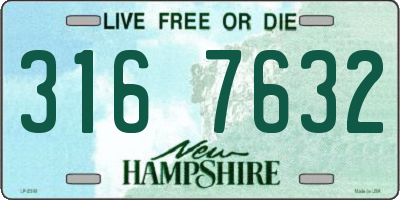 NH license plate 3167632