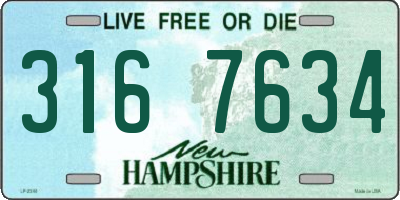 NH license plate 3167634