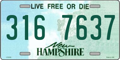 NH license plate 3167637