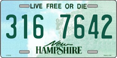 NH license plate 3167642