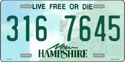 NH license plate 3167645