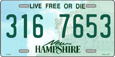 NH license plate 3167653