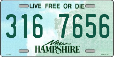 NH license plate 3167656