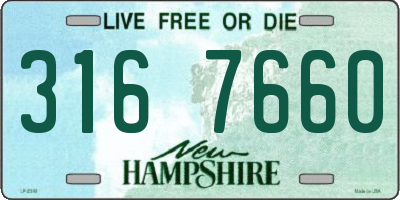NH license plate 3167660