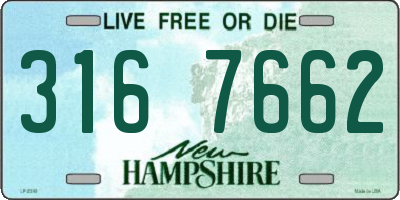 NH license plate 3167662