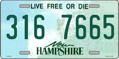 NH license plate 3167665