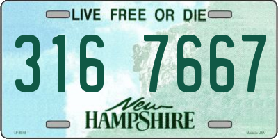 NH license plate 3167667