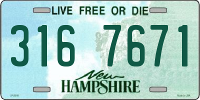 NH license plate 3167671