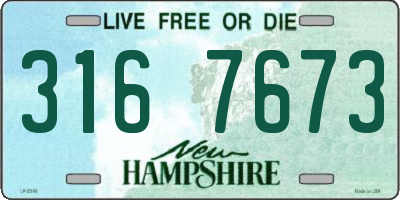 NH license plate 3167673