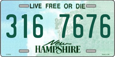 NH license plate 3167676