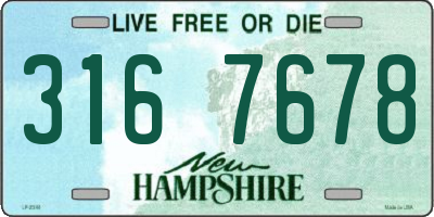 NH license plate 3167678