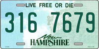 NH license plate 3167679