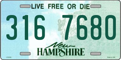 NH license plate 3167680