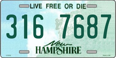 NH license plate 3167687