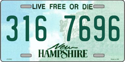 NH license plate 3167696