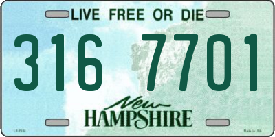 NH license plate 3167701