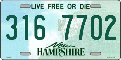 NH license plate 3167702