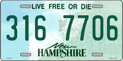 NH license plate 3167706