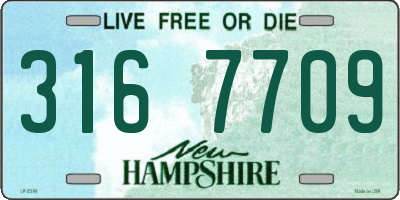 NH license plate 3167709