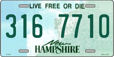 NH license plate 3167710