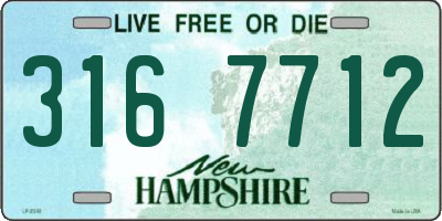 NH license plate 3167712