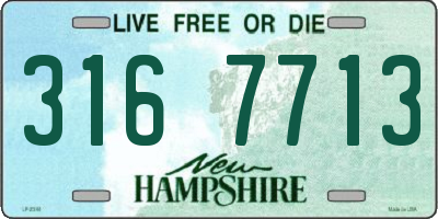 NH license plate 3167713