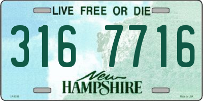 NH license plate 3167716