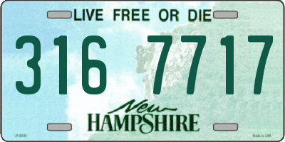 NH license plate 3167717