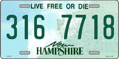 NH license plate 3167718