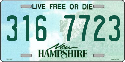 NH license plate 3167723