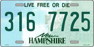 NH license plate 3167725