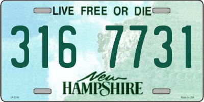 NH license plate 3167731