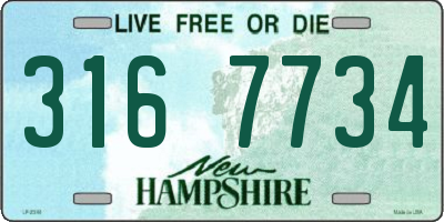 NH license plate 3167734
