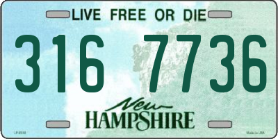 NH license plate 3167736