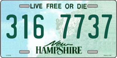 NH license plate 3167737