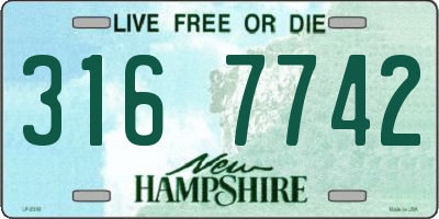 NH license plate 3167742